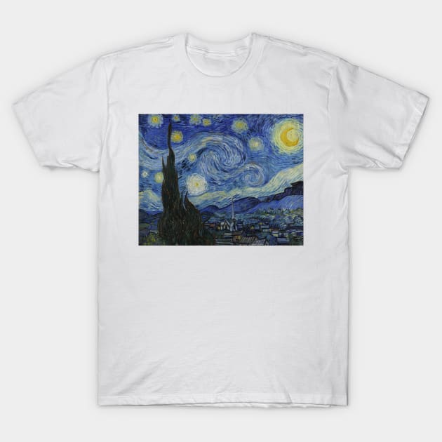 Starry Night by Vincent van Gogh T-Shirt by Classic Art Stall